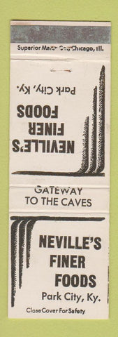 Matchbook Cover - Neville's Finer Foods Park City KY WEAR