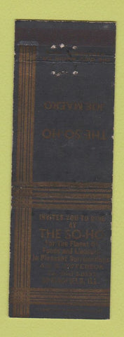 Matchbook Cover - The So Ho Restaurant Springfield IL WEAR