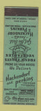 Matchbook Cover - Hackendorf and Perkins Meats Grocery Cleveland OH