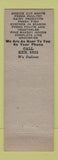 Matchbook Cover - Hackendorf and Perkins Meats Grocery Cleveland OH