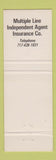 Matchbook Cover - Donegal Mutual Insurance Marietta PA