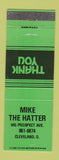 Matchbook Cover - Mike The Hatter Cleveland OH GREEN WEAR