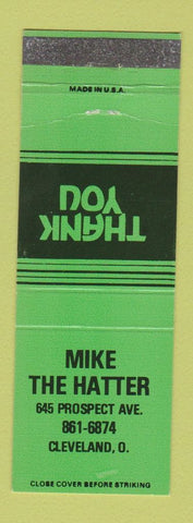 Matchbook Cover - Mike The Hatter Cleveland OH GREEN WEAR