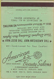 Matchbook Cover - American Beauty Salons Cincinnati OH? 40 Strike