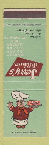 Matchbook Cover - Jerry's Restaurants KY IN FL AL OH NC CHAIN WEAR