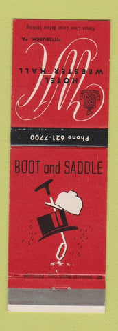 Matchbook Cover - Hotel Webster Hall Pittsburgh PA