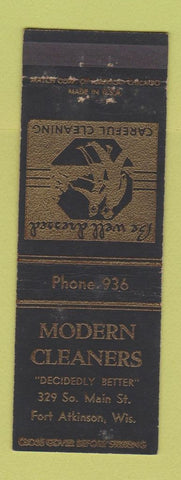 Matchbook Cover - Modern Cleaners Fort Atkinson WI low phone #