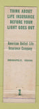 Matchbook Cover - Harold Burnine Insurance American United Life Indianapolis IN