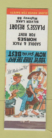 Matchbook Cover - Plasse's Resort Silver Lake  hillbilly