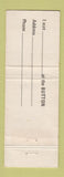 Matchbook Cover - The Button Fort Lauderdale FL WORN
