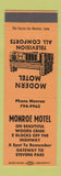 Matchbook Cover - Monroe Motel Monroe WA?