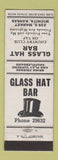 Matchbook Cover - Glass Hat Bar Wichita KS