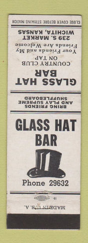 Matchbook Cover - Glass Hat Bar Wichita KS