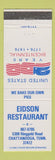 Matchbook Cover - Edison Restaurant Chattanooga TN 1976