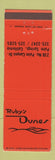 Matchbook Cover - Ruby's Dunes Palm Springs CA