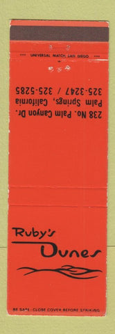 Matchbook Cover - Ruby's Dunes Palm Springs CA