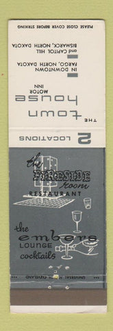 Matchbook Cover - The Town House Motor Inn Fargo Bismarck ND
