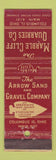 Matchbook Cover - Marble Cliff Quarries Columbus OH Sand Gravel