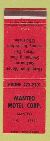 Matchbook Cover - Manteo Motel Corp NC WEAR