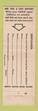 Matchbook Cover - Safeco Lifeco Insurance Seattle WA