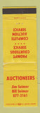 Matchbook Cover - Auctioneers Jim Seimer Bill WEAR