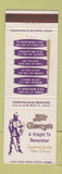 Matchbook Cover - Sir George's Phoenix Mesa Tucson Yuma Sun City AZ