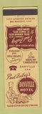 Matchbook Cover - Danville Hotel CA