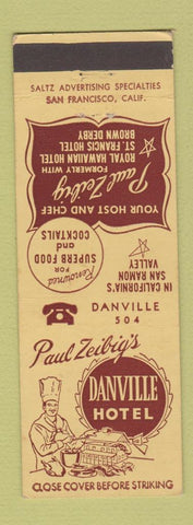 Matchbook Cover - Danville Hotel CA