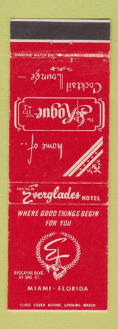 Matchbook Cover - Everglades Hotel Miami FL WEAR