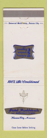 Matchbook Cover - Hotel Muehlebach Kansas City MO
