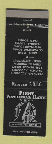 Matchbook Cover - First National Bank Rayville LA