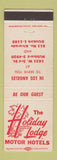 Matchbook Cover - Holiday Lodge Motor Hotels Los Angeles CA