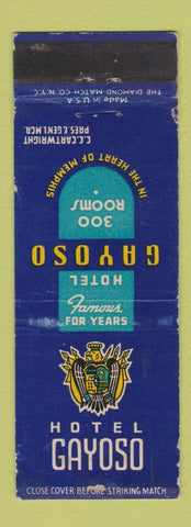 Matchbook Cover - Hotel Gayoso Memphis TN WEAR