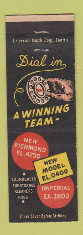 Matchbook Cover - New Richmond Model Imperial Laundry Seattle?