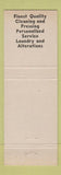 Matchbook Cover - King B Cleaners Minneapolis MN BLUE