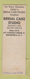 Matchbook Cover - Bridal Cake Studio Rochester NY WEAR