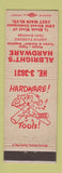 Matchbook Cover - Albright's Hardware