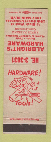 Matchbook Cover - Albright's Hardware