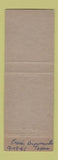 Matchbook Cover - Hughes Tuggle Lumber