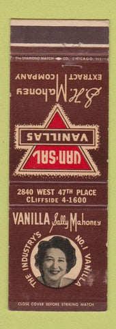 Matchbook Cover - Van Sal Vanillas SH Mahoney WEAR