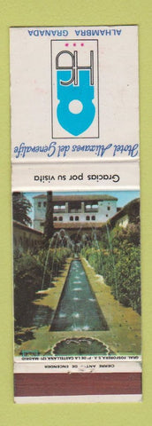 Matchbook Cover - Hotel Alixaves del Generalife Alhambra Granda WEAR