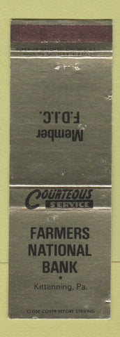 Matchbook Cover - Farmers National Bank Kittering PA WEAR