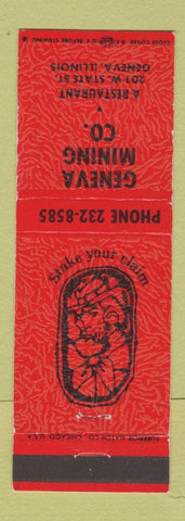 Matchbook Cover - Geneva Mining Restaurant Geneva IL