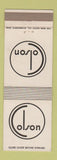 Matchbook Cover - Colson Corp Elyria OH Casters Bicycles Food Conveyors