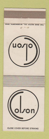 Matchbook Cover - Colson Corp Elyria OH Casters Bicycles Food Conveyors
