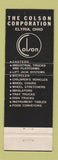 Matchbook Cover - Colson Corp Elyria OH Casters Bicycles Food Conveyors