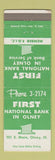 Matchbook Cover - First National Bank Olney IL