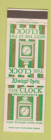 Matchbook Cover - The Clock Restaurants