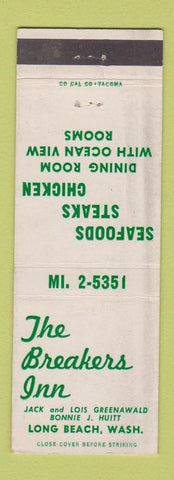 Matchbook Cover - The Breakers Inn Long Beach WA WEAR