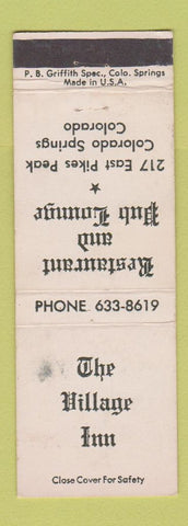 Matchbook Cover - The Village Inn Restaurant Colorado Springs WORN